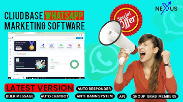 Cloud Base WhatsApp Marketing Software | Bulk msgs | Chatbot | API | Whitelabal Available & Code
