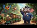 El Elefante Jefe de Estación vs los Animales Traviesos 🐘🦧 Canciones Infantiles y Rimas para Niños