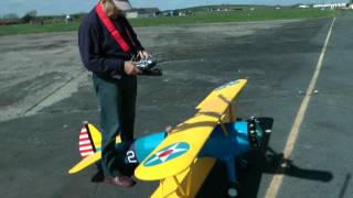 Maiden flight of Stewart's Stearman.avi