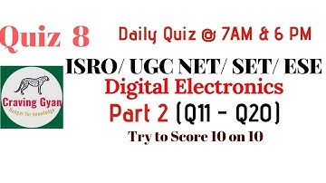 NTA UGC NET Paper- 2 Digital Electronics Part 2 | ISRO | SET | ESE by Arun Kumar sir