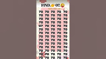 Find 👉 07 🤔 odd number puzzle 🧩 #quiz #facts #iqtest #puzzle #gk #find #iq #quizness #quizzing