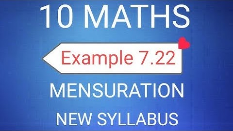 TN Class 10th Samacheer Maths | SSLC Maths | Example 7.22 | Mensuration | New Syllabus