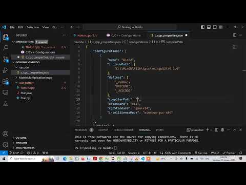 Include Path Error in VS code while running C++ Program