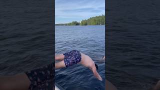 Jumping in 68° water in the lake!!!!￼