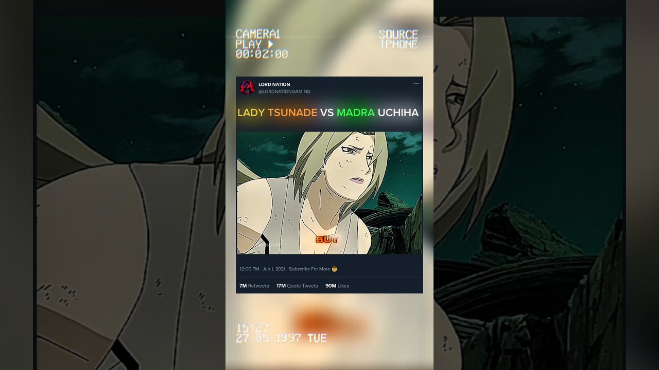 ⁣MADARA UCHIHA VS TSUNADE 🥰#anime #naruto