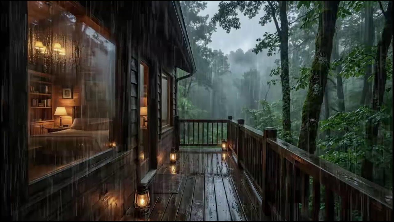 Soft Rain at a Quiet Forest Cabin 🌧 Gentle Rain Ambience for Deep Sleep and Peaceful Dreams