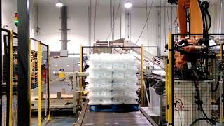 Ice bag/bale palletizing