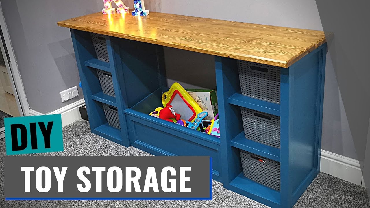 How To Make Toy Rack How to Make Toy Storage Unit Solid Pine Top - MDF Cabinet Making Basics ...