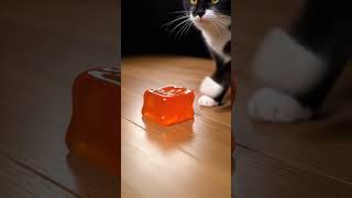😾 Кот против желе: битва года! Трясущийся финал 🍮 #коты #удовлетворение