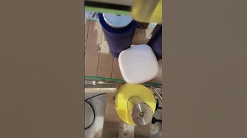 Square Container Labeling with Soft Silicone Roller