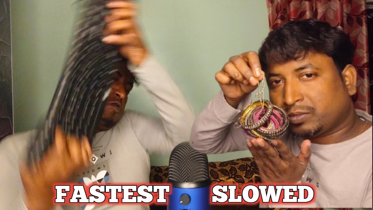 FASTEST ASMR TRIGGERS (Try Not To Sleep) vs SLOWEST TRIGGERS EVER