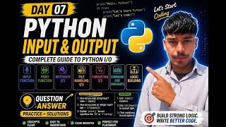 Python Input &amp; Output 🔥 | Day 7 | Python for Beginners Full Course