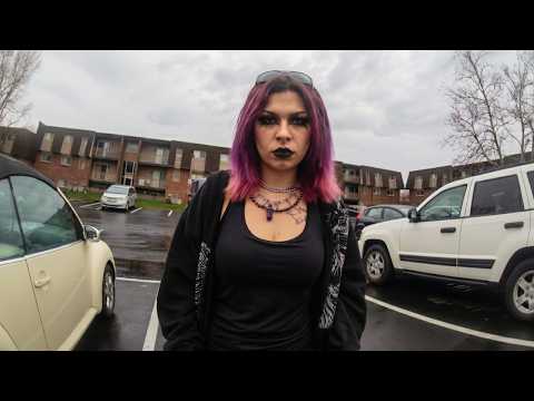 Crazy GOTH Ex Girlfriend Assaults Boyfriend's Wife In Front of Cops In Jealousy