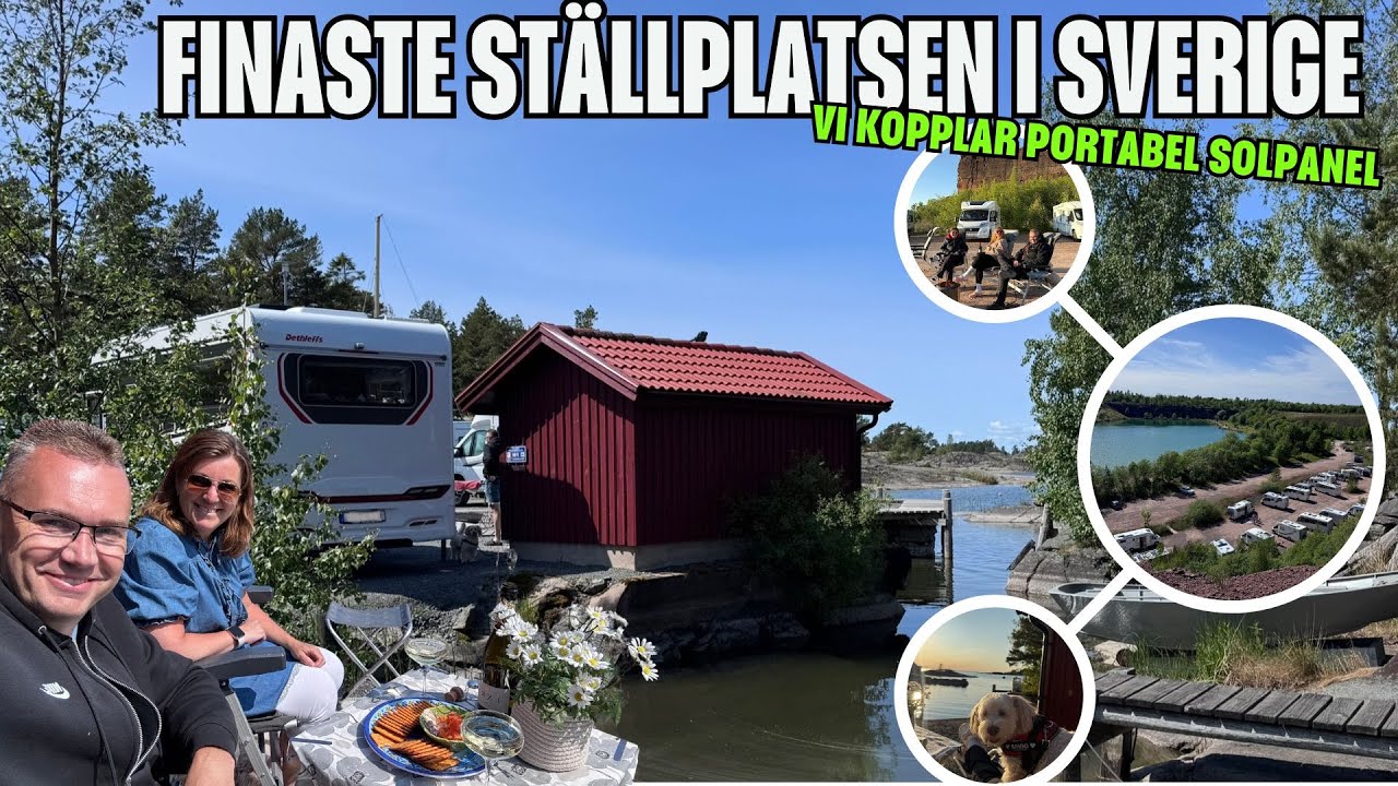 Finaste ställplatsen vi varit på i Sverige med husbil och kopplar solpanel | varahusbilsresor.se