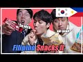 CRAZY Korean Guys REACT to Filipino Snacks (ENG SUB) | Mukbang