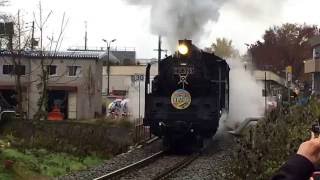 SL本番走行1日目 JR飯山線20161119戸狩野沢温泉駅付近