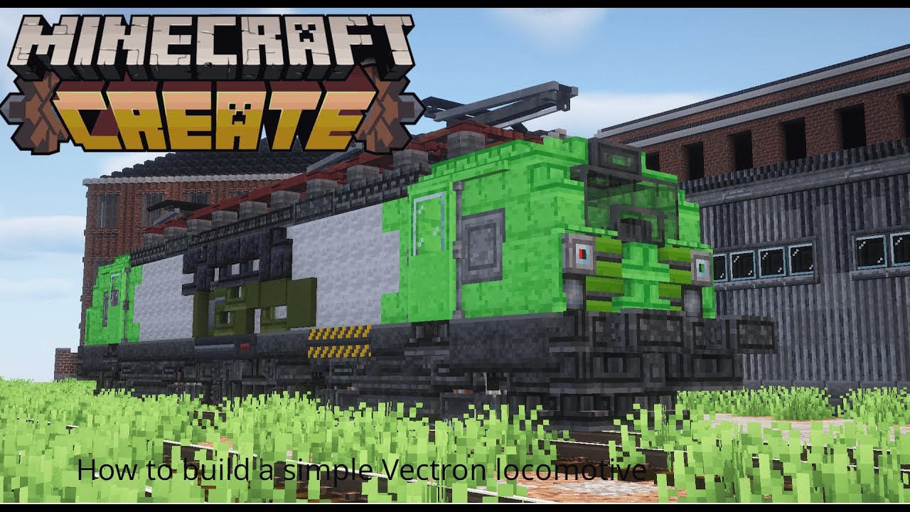 How to Build a Simple Green Cargo Vectron Locomotive | Minecraft Create ...