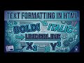 HTML Basics: Bold, Italic, and beyond! #HTML