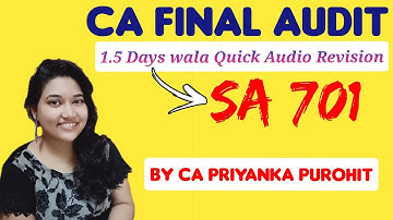 SA 701 Communicating Key Audit Matter KAM CA FINAL INTER AUDIT REVISION CA Exams Dec 2021