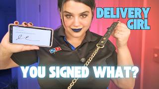 POV: Delivery girl makes you sign a contract