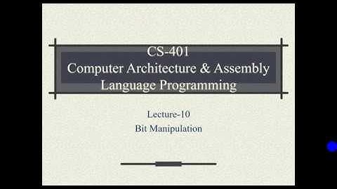 Assembly Language (Bit Manipulation)
