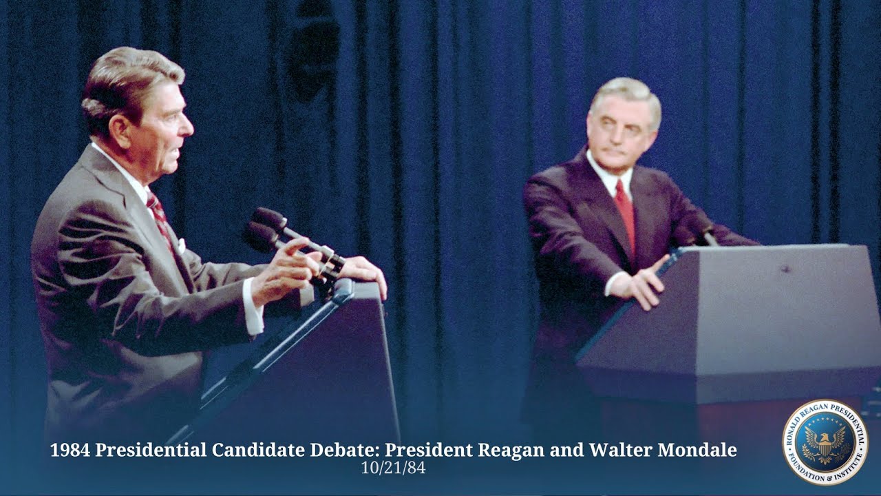 1984 Presidential Candidate Debate President Reagan and Walter Mondale