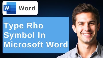 How To Type Rho Symbol In Microsoft Word [2025 Guide]
