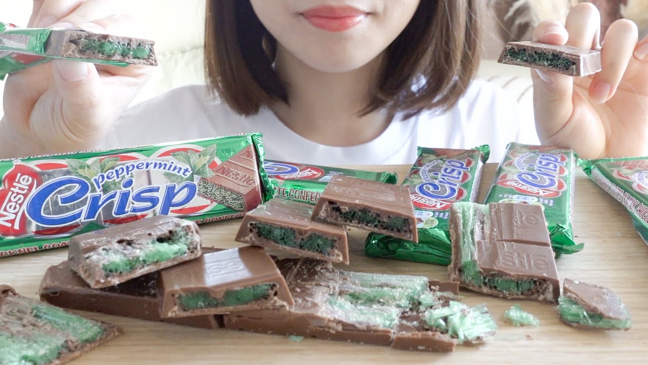 ASMR】AFRICAN CHOCOLATE MINT LIKE A FROST COLUMN【EATINGSOUNDS