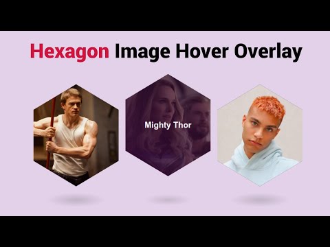 Hexagonal Image Cards with Hover Overlay | HTML & CSS Tutorial