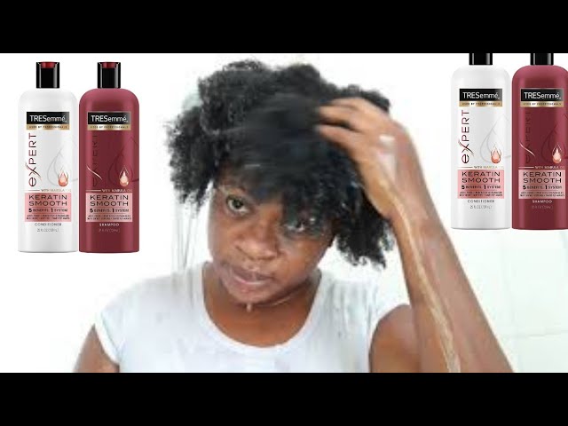 Tresemme Keratin Smooth Shampoo And Conditioner Review Demo Natural Hair Youtube [ 480 x 640 Pixel ]