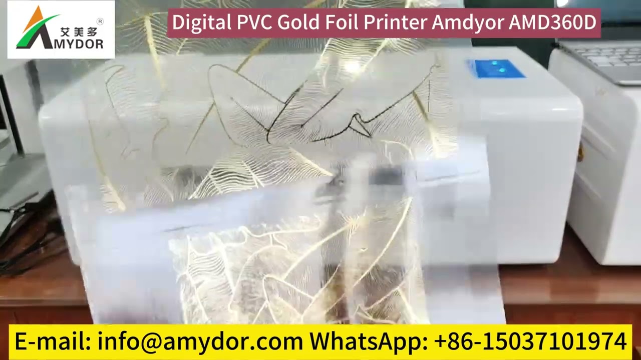 Machine d'impression numérique à feuille chaude sur papier PVC AMD360D, imprimante à feuille d'or