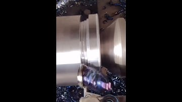 Grooving! CNC lathe at work!