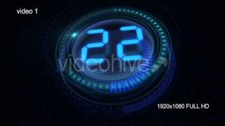 HUD Countdown Motion Graphics Animation Background