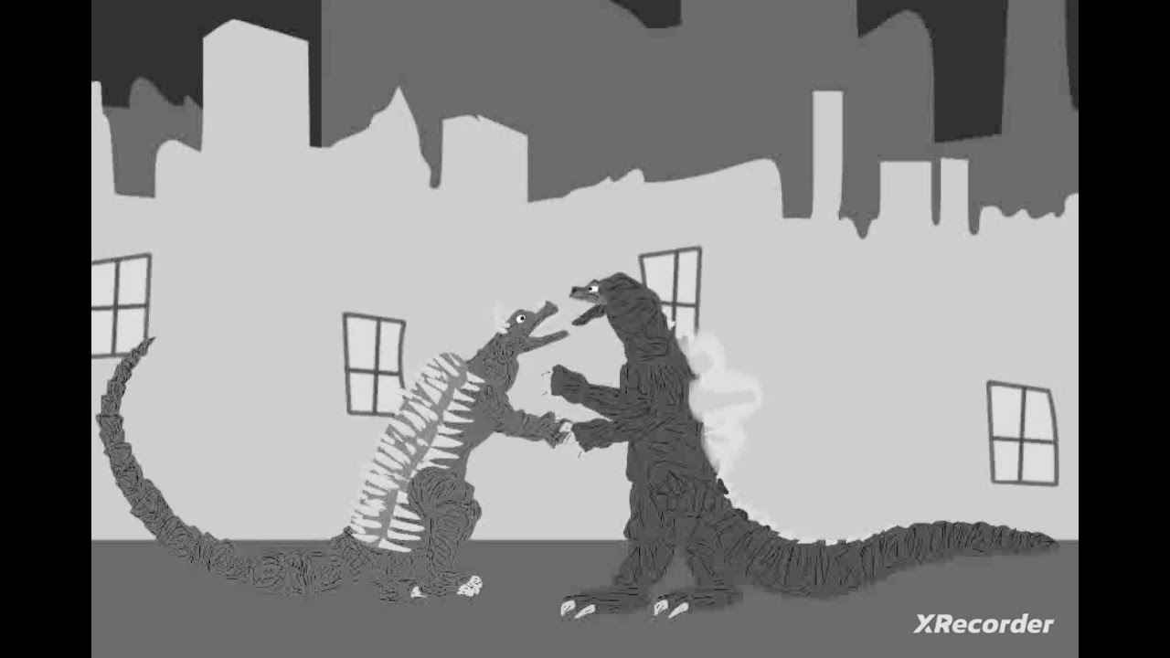 Godzilla vs anguirus 1955 [dc2 animation] (short battle)