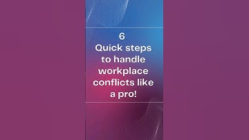 How to resolve workplace conflicts professionally and with ease ?#workplacewisdom