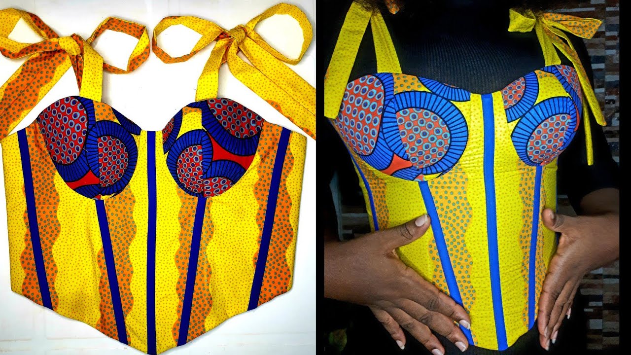 How to sew a Corset top with a Basque waistline Easy corset top sewing for beginners Part