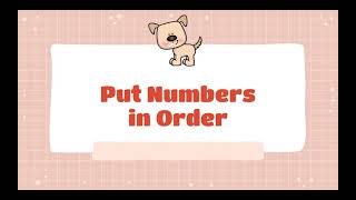 Put Numbers in Order