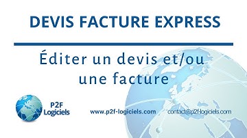 Comment éditer un devis ou une facture sur Devis Facture Express