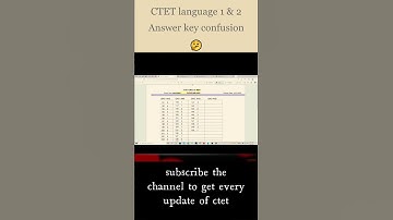 CTET language 1 & 2 Answer key confusion🤔|  know the correct way to match Hindi/English answers key