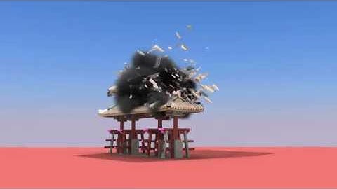 Blender fracture and smoke simulation....