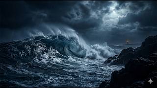 ⛈️ Deep Storm to Ocean Waves | 8 Hours Rain Sounds