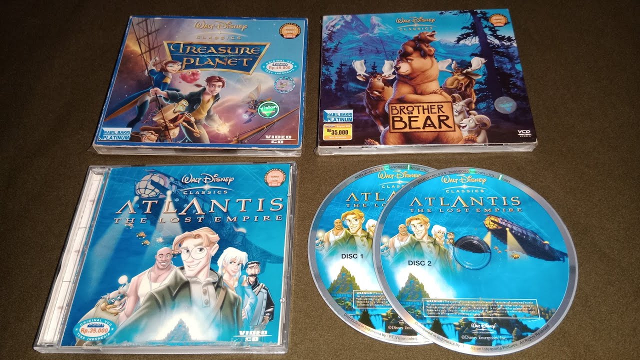 Disney Video CD Collection : Treasure Planet, Atlantis, and Brother Bear