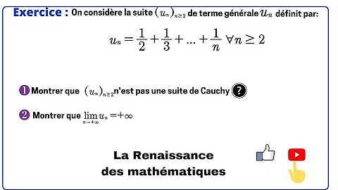 Suites de Cauchy : exercice corrigé