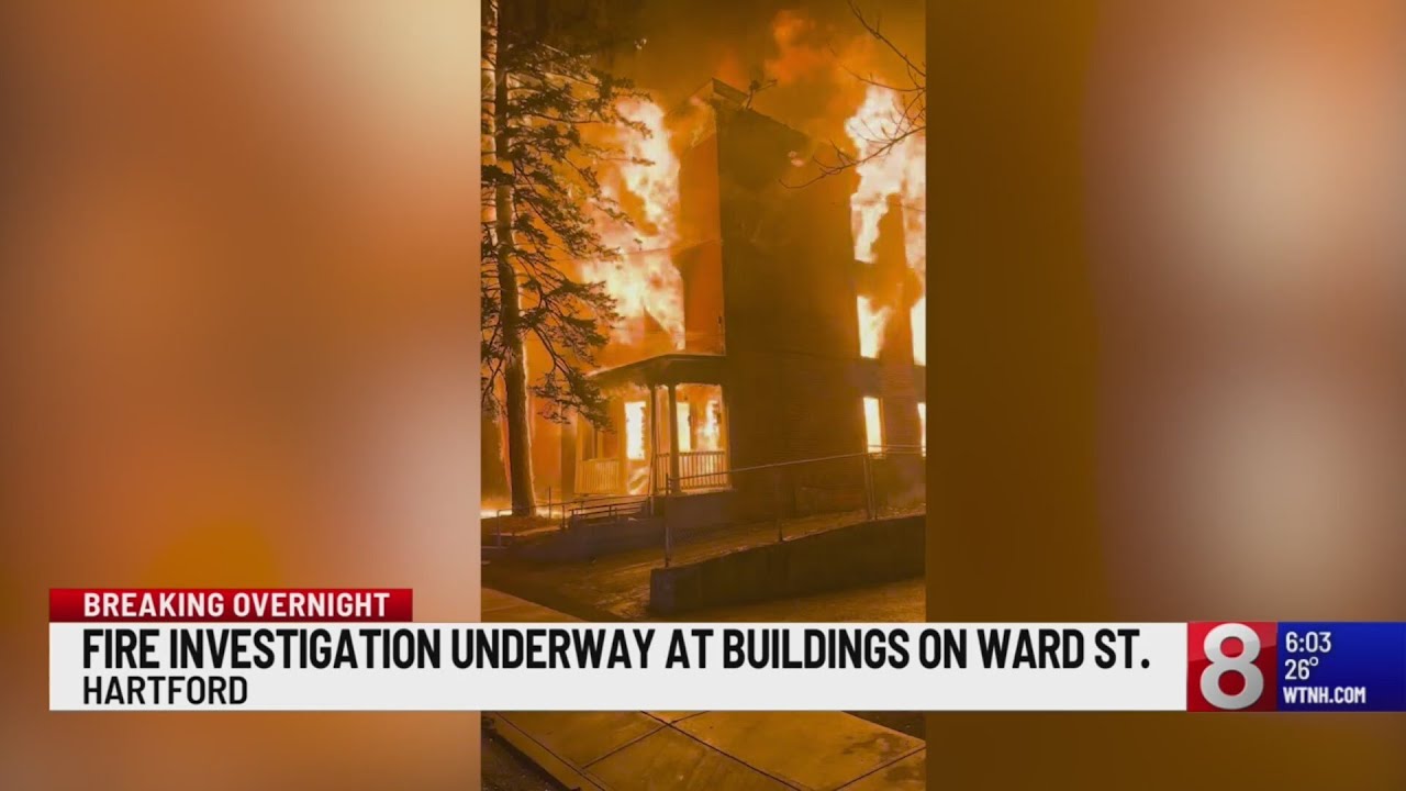 20 people displaced after fire on Ward Street in Hartford - YouTube