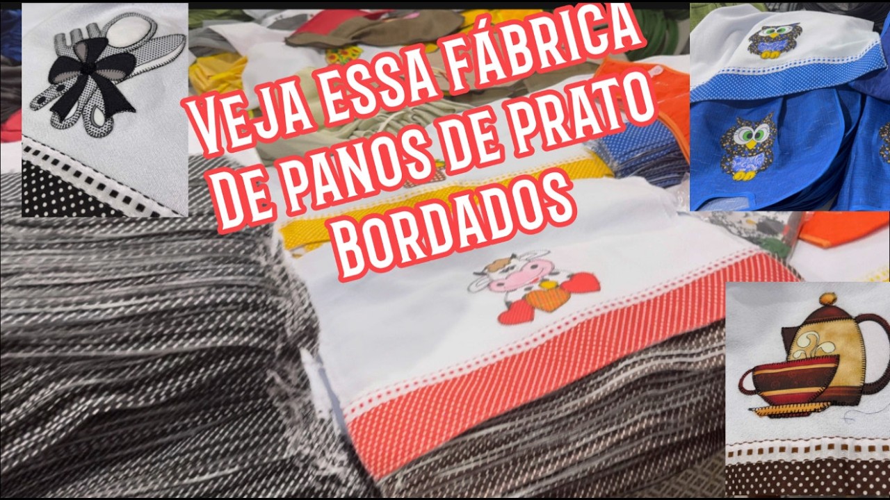 Veja os PREÇOS dos PANOS DE PRATO Bordados direto da FÁBRICA e muito mais produtos de COZINHA!!!