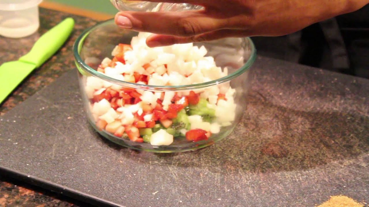 Now We're Cooking Kiwi and Strawberry Salsa Lesson YouTube