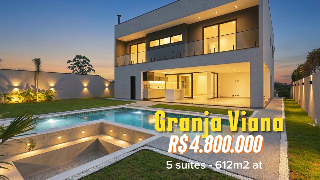 Mansão dos sonhos nova e disponível para venda no melhor condomínio clube da Granja Viana 