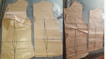 HOW TO DRAFT A BASIC BODICE PATTERN WITH DARTS || Beginner friendly