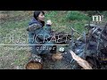 【野営女子キャンプ】焚き火で焼くジビエの鹿肉 タークのフライパンで簡単料理【冬のブッシュクラフト】