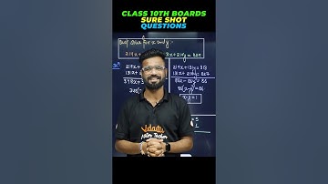 🔥Class 10 Maths Boards: 100% Sure-Shot Questions! CBSE 10 Students Must Watch 😱#cbse #maths #exam